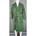 Bathrobe de manga comprida de toalha de algodão 100%